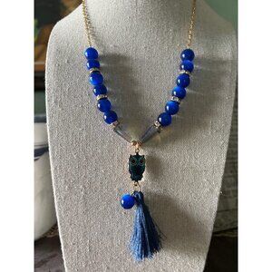 Princess Accessories  Blue Cat Eye Necklace-- 18"